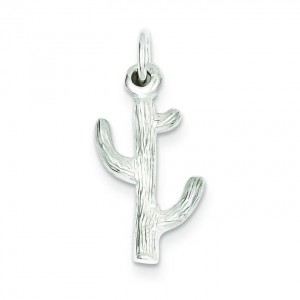 Cactus Charm in Sterling Silver