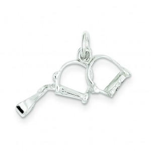 Stirrups Charm in Sterling Silver