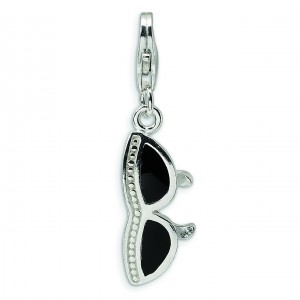 Sunglass Lobster Clasp Charm in Sterling Silver