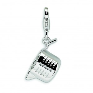 Measuring Cup Lobster Clasp Charm in Sterling Silver