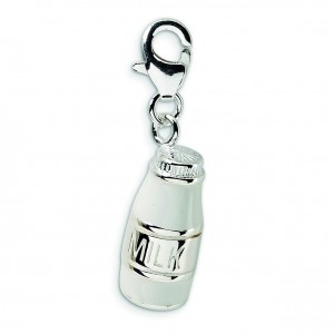 Milk Jug Lobster Clasp Charm in Sterling Silver