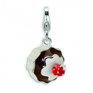 Dessert Lobster Clasp Charm in Sterling Silver