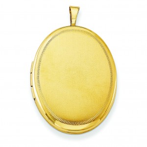 Gold Plated Fancy Oval Locket in Sterling Silver