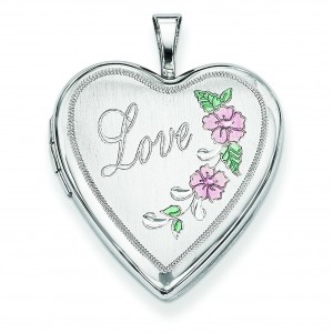 Love Heart Locket in Sterling Silver