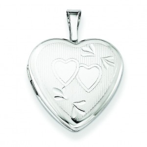 Double Hearts Heart Locket in Sterling Silver