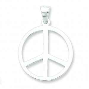 Peace Symbol Pendant in Sterling Silver