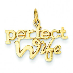 Perfect Wife Charm in 14k Yellow Gold