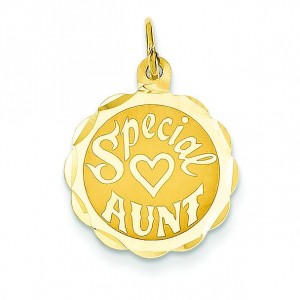 Special Aunt Charm in 14k Yellow Gold