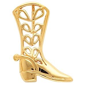 Boot Pendant in 14k Yellow Gold
