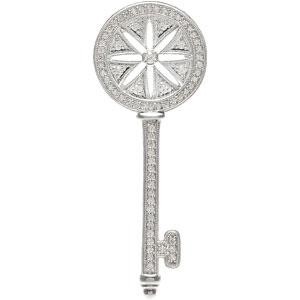 Diamond Key Pendant in Sterling Silver (0.375 Ct. tw.) (0.375 Ct. tw.)