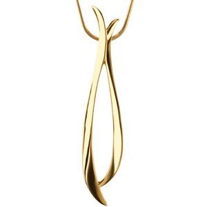Gold Fashion Pendant On An Snake Chain in 14k Yellow Gold