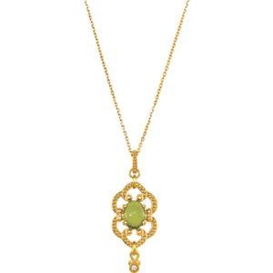 Granulated Design Pendant Or Necklace in 14k Yellow Gold