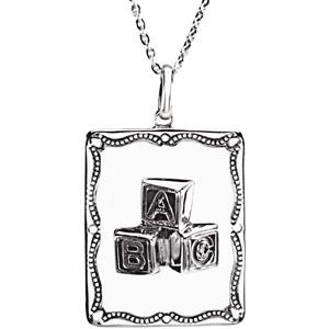 A Baby Is A Gift Pendant Chain in Sterling Silver