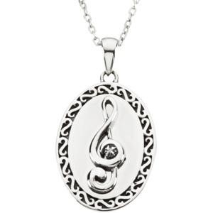 Sing Pendant Chain in Sterling Silver