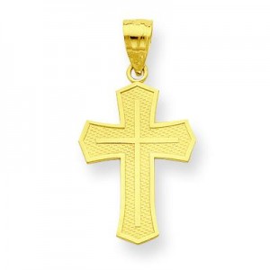 Passion Cross Pendant in 10k Yellow Gold