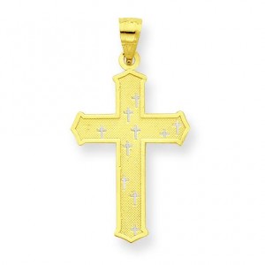 Passion Cross Pendant in 10k Yellow Gold