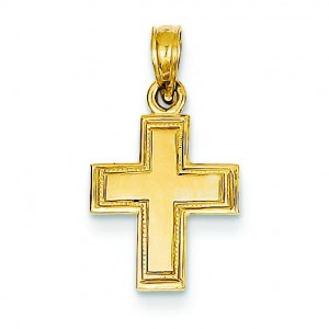Greek Cross Pendant in 14k Yellow Gold