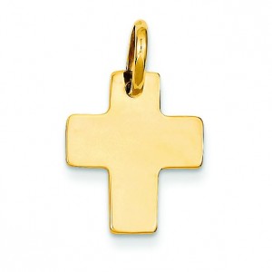 Latin Cross Charm in 14k Yellow Gold