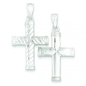 Reversible Cross Pendant in Sterling Silver