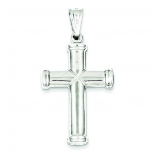 Rhodium Plated  Reversible Cross in Sterling Silver