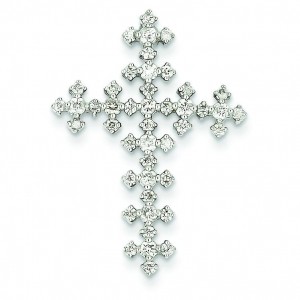 0.64 Ct. Tw. Diamond Celtic Cross in 14k White Gold