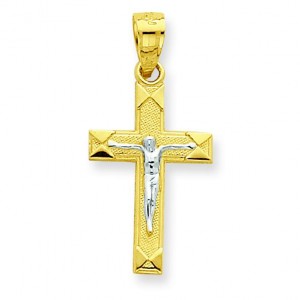 Small Crucifix Pendant in 10k Yellow Gold