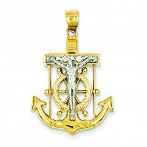 Mariner Cross in 14k Two-tone Gold