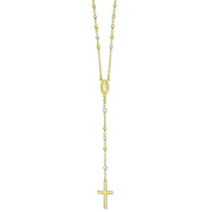 Bead Rosary in 14k Two-tone Gold
