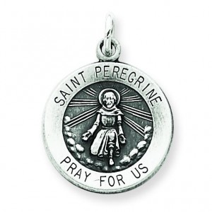 St. Peregrine Medal in Sterling Silver