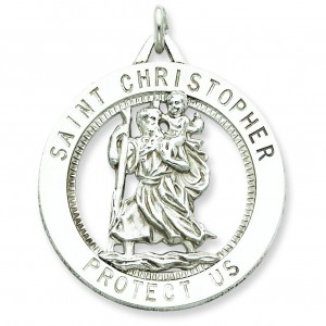 St Christopher Medal in Sterling Silver