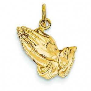 Praying Hands Charm in 14k Yellow Gold