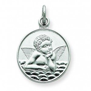 Back Angel Medal in Sterling Silver