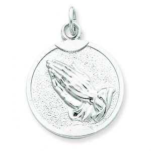 Praying Hands Medal in Sterling Silver
