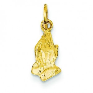Praying Hands Charm in 14k Yellow Gold