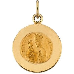 St Anne De Beaupre Medal in 14k Yellow Gold