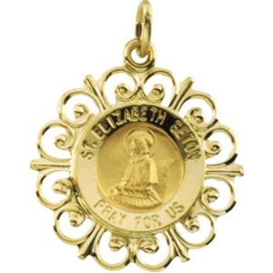 Mother Seton Medal in 14k Yellow Gold