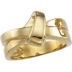 Overlapping Bands Ring in 14k Yellow Gold