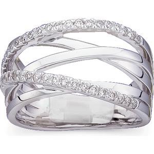 Overlapping Openwork Diamond Ring in 14k White Gold (0.33 Ct. tw.) (0.33 Ct. tw.)