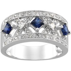 Diamond Gemstone Anniversary Rings  (0.25 Ct. tw.) (0.25 Ct. tw.)