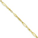 Diamond Cut Anklet in 14k Yellow Gold