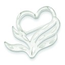 Heart Pin in Sterling Silver