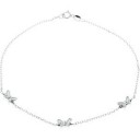 Butterfly Anklet in Sterling Silver