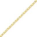Double Link Heart Charm Bracelet in 14k Yellow Gold