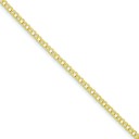 Solid Double Link Charm Bracelet in 14k Yellow Gold