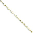 Oval Link Bead Bracelet in 14k Two-tone Gold