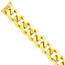 Polished Heavy Curb Link Bracelet in 14k Yellow Gold