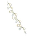 Button Pearl Crystal Bracelet in Sterling Silver