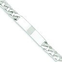 Polished Engravable Curb Link ID Bracelet in Sterling Silver