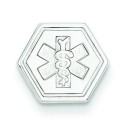 Medical Jewelry Pendant in 14k White Gold