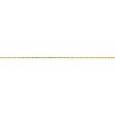 14k Yellow Gold 6 inch 1.00 mm Machine Made Diamond-cut Rope Chain Bracelet